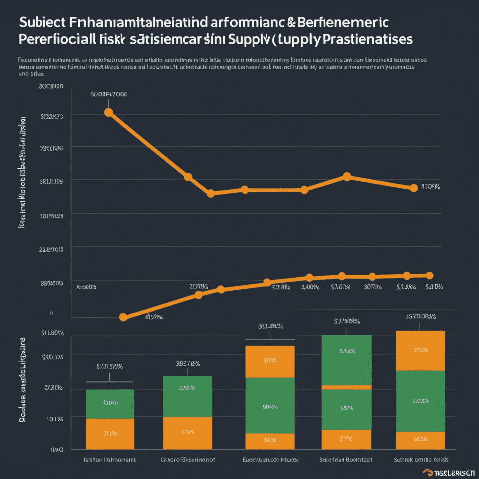 A graph showing improved financial performance and stability after implementing risk management strategies in agribusiness supply chains